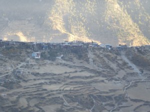 Gamgadhi, Mugu district headquarters, as seen from above